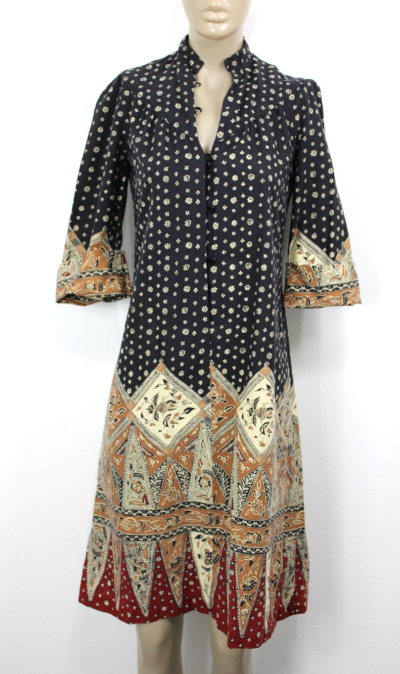 Vintage 60's 70's Shift Hippie Ethnic Dress by Patty O'Neil Size 5 Small